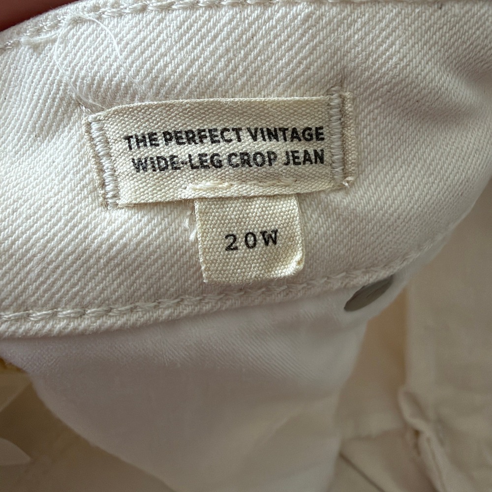Madwell The Perfect Vintage Wide-Leg Crop Jean Off-White 20W P Raw Hem High Rise - Picture 5 of 6